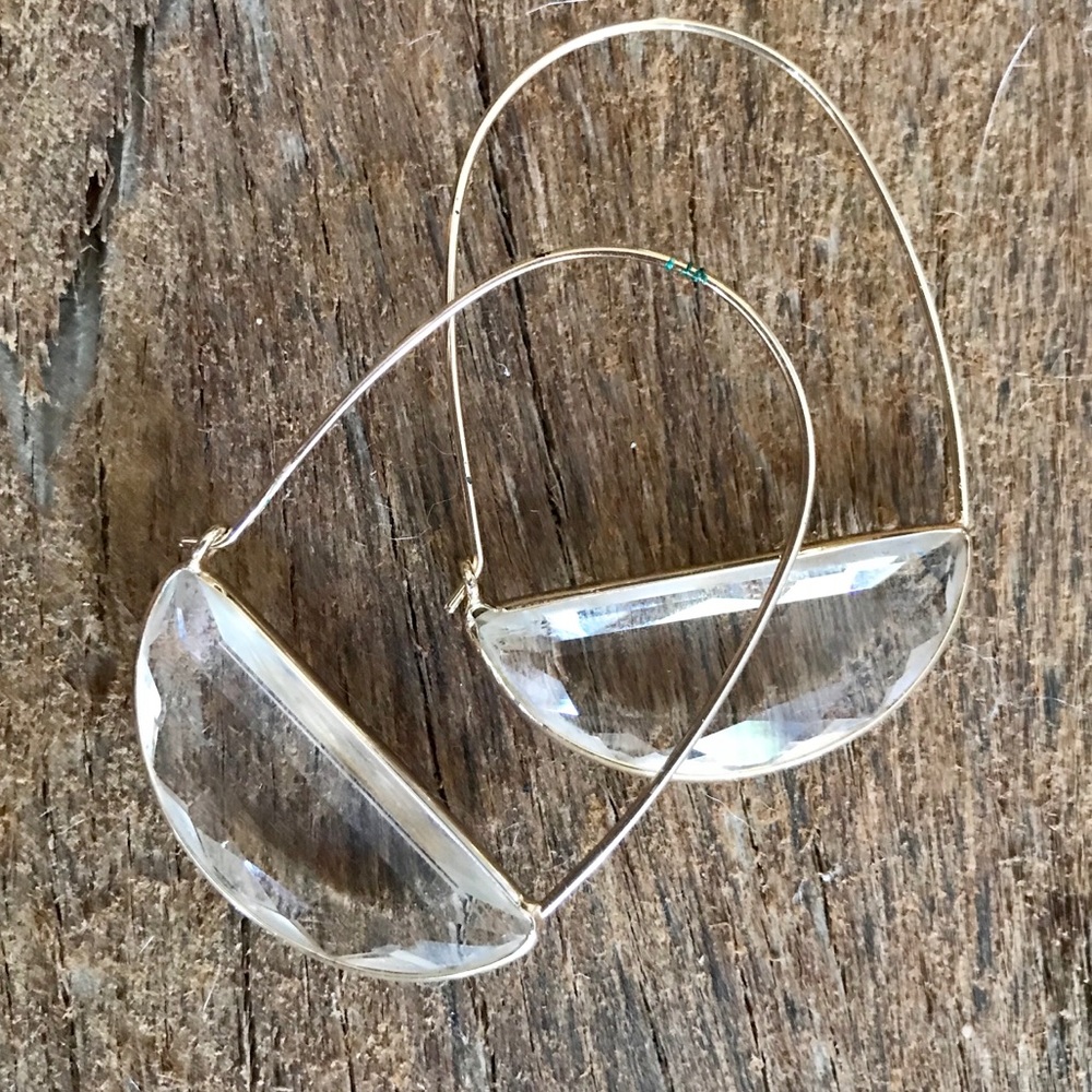 Anthropologie Crescent Hoop Earrings